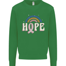 Breast Cancer Awareness Hope Mens Sweatshirt Jumper Irish Green