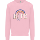 Breast Cancer Awareness Hope Mens Sweatshirt Jumper Light Pink