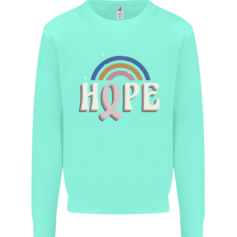 Breast Cancer Awareness Hope Mens Sweatshirt Jumper Peppermint