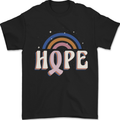 Breast Cancer Awareness Hope Mens T-Shirt 100% Cotton Black