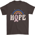 Breast Cancer Awareness Hope Mens T-Shirt 100% Cotton Dark Chocolate