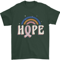 Breast Cancer Awareness Hope Mens T-Shirt 100% Cotton Forest Green