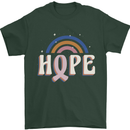 Breast Cancer Awareness Hope Mens T-Shirt 100% Cotton Forest Green