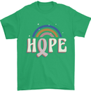 Breast Cancer Awareness Hope Mens T-Shirt 100% Cotton Irish Green