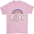 Breast Cancer Awareness Hope Mens T-Shirt 100% Cotton Light Pink