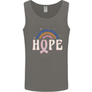 Breast Cancer Awareness Hope Mens Vest Tank Top Charcoal