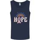Breast Cancer Awareness Hope Mens Vest Tank Top Navy Blue