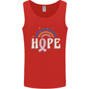 Breast Cancer Awareness Hope Mens Vest Tank Top Red