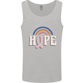Breast Cancer Awareness Hope Mens Vest Tank Top Sports Grey