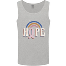 Breast Cancer Awareness Hope Mens Vest Tank Top Sports Grey