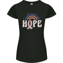 Breast Cancer Awareness Hope Womens Petite Cut T-Shirt Black