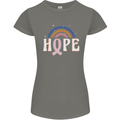 Breast Cancer Awareness Hope Womens Petite Cut T-Shirt Charcoal