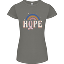 Breast Cancer Awareness Hope Womens Petite Cut T-Shirt Charcoal