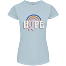 Breast Cancer Awareness Hope Womens Petite Cut T-Shirt Light Blue