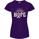 Breast Cancer Awareness Hope Womens Petite Cut T-Shirt Purple