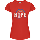 Breast Cancer Awareness Hope Womens Petite Cut T-Shirt Red