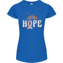 Breast Cancer Awareness Hope Womens Petite Cut T-Shirt Royal Blue