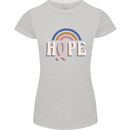 Breast Cancer Awareness Hope Womens Petite Cut T-Shirt Sports Grey