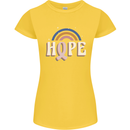 Breast Cancer Awareness Hope Womens Petite Cut T-Shirt Yellow