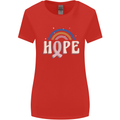 Breast Cancer Awareness Hope Womens Wider Cut T-Shirt Red
