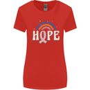 Breast Cancer Awareness Hope Womens Wider Cut T-Shirt Red