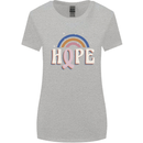 Breast Cancer Awareness Hope Womens Wider Cut T-Shirt Sports Grey