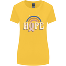 Breast Cancer Awareness Hope Womens Wider Cut T-Shirt Yellow