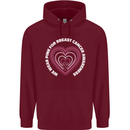 Breast Cancer Awareness I Wear Pink Childrens Kids Hoodie Maroon