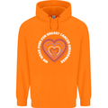 Breast Cancer Awareness I Wear Pink Childrens Kids Hoodie Orange