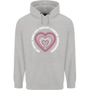 Breast Cancer Awareness I Wear Pink Childrens Kids Hoodie Sports Grey