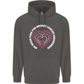 Breast Cancer Awareness I Wear Pink Childrens Kids Hoodie Storm Grey