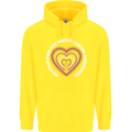 Breast Cancer Awareness I Wear Pink Childrens Kids Hoodie Yellow