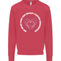 Breast Cancer Awareness I Wear Pink Kids Sweatshirt Jumper Heliconia