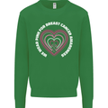 Breast Cancer Awareness I Wear Pink Kids Sweatshirt Jumper Irish Green
