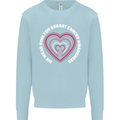 Breast Cancer Awareness I Wear Pink Kids Sweatshirt Jumper Light Blue
