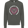 Breast Cancer Awareness I Wear Pink Kids Sweatshirt Jumper Storm Grey