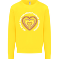 Breast Cancer Awareness I Wear Pink Kids Sweatshirt Jumper Yellow