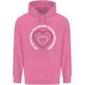 Breast Cancer Awareness I Wear Pink Mens 80% Cotton Hoodie Azelea