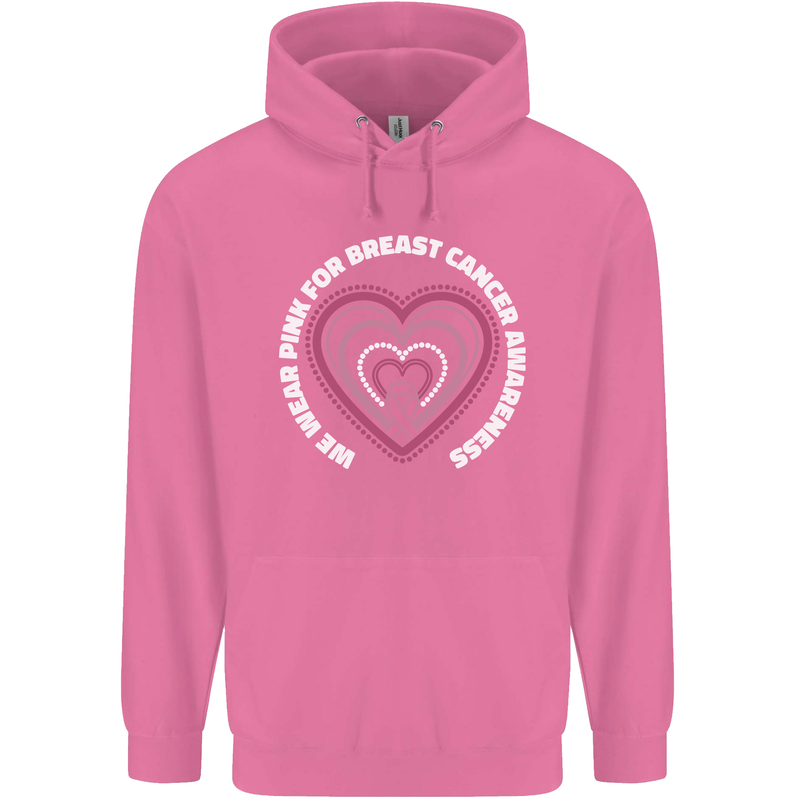 Breast Cancer Awareness I Wear Pink Mens 80% Cotton Hoodie Azelea