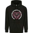 Breast Cancer Awareness I Wear Pink Mens 80% Cotton Hoodie Black