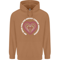 Breast Cancer Awareness I Wear Pink Mens 80% Cotton Hoodie Caramel Latte