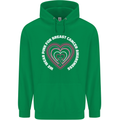 Breast Cancer Awareness I Wear Pink Mens 80% Cotton Hoodie Irish Green
