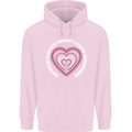 Breast Cancer Awareness I Wear Pink Mens 80% Cotton Hoodie Light Pink