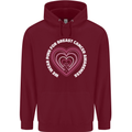 Breast Cancer Awareness I Wear Pink Mens 80% Cotton Hoodie Maroon