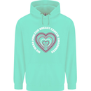 Breast Cancer Awareness I Wear Pink Mens 80% Cotton Hoodie Peppermint