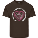 Breast Cancer Awareness I Wear Pink Mens Cotton T-Shirt Tee Top Dark Chocolate