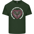 Breast Cancer Awareness I Wear Pink Mens Cotton T-Shirt Tee Top Forest Green