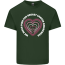 Breast Cancer Awareness I Wear Pink Mens Cotton T-Shirt Tee Top Forest Green