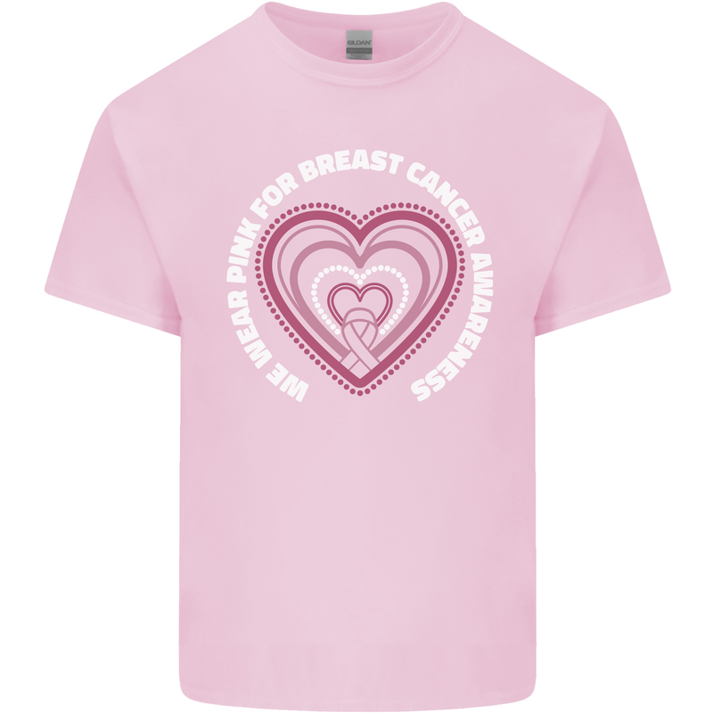 Breast Cancer Awareness I Wear Pink Mens Cotton T-Shirt Tee Top Light Pink