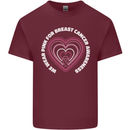 Breast Cancer Awareness I Wear Pink Mens Cotton T-Shirt Tee Top Maroon